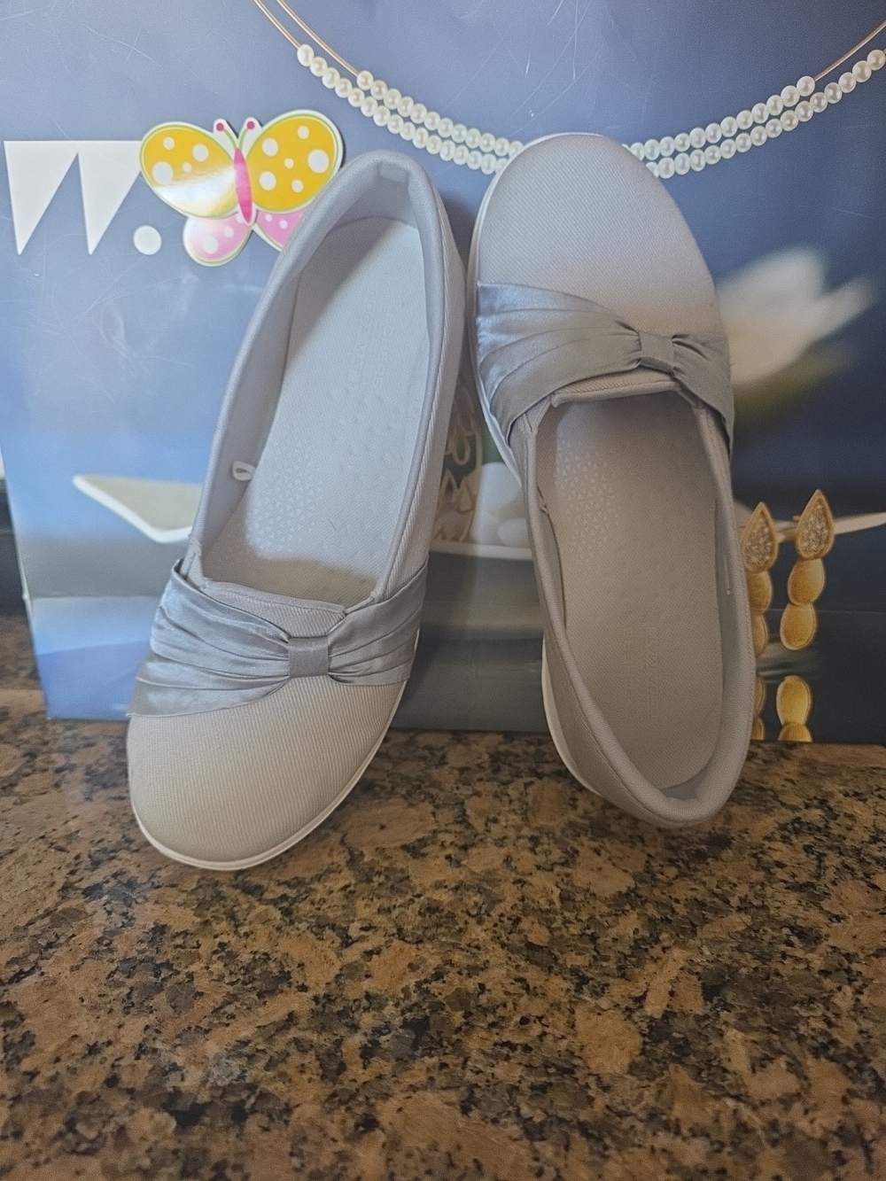 Skechers Air Cooled Goga Mat Gray Slip On Sneakers